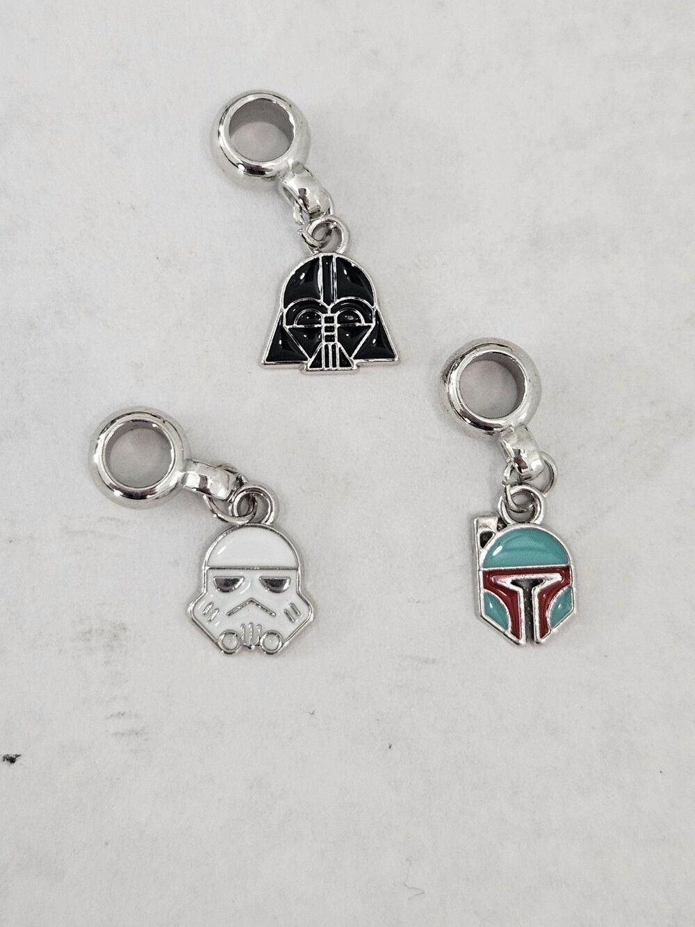 Lot Of 3 Charms Darth Vader, Boba Fett, & Storm Trooper
